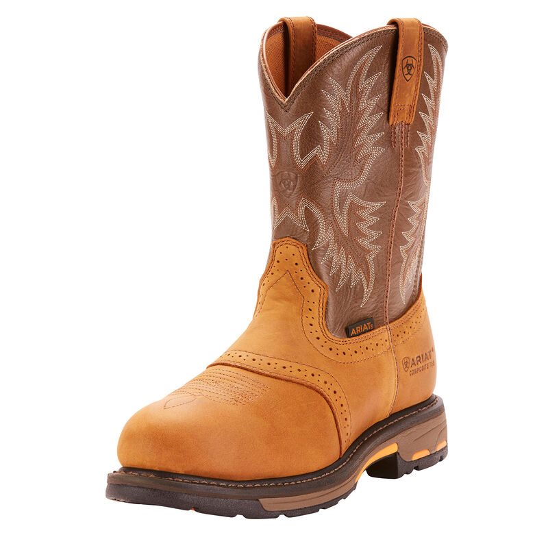 Ariat Work: Workhog Pull-on Ct Zapatos de Seguridad Hombre - Marrones (WJNVY6538)